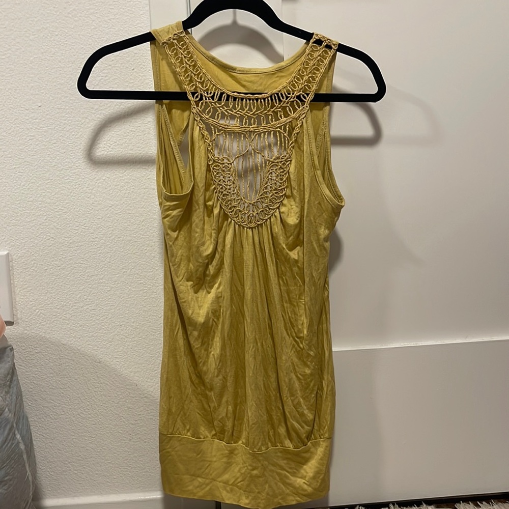 Bunny’s long top with braided front and open back